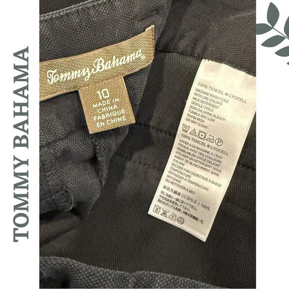 Tommy Bahama Black Tencel Wide-Leg Pants | Relaxed Fit | Size 10 - Picture 6 of 6